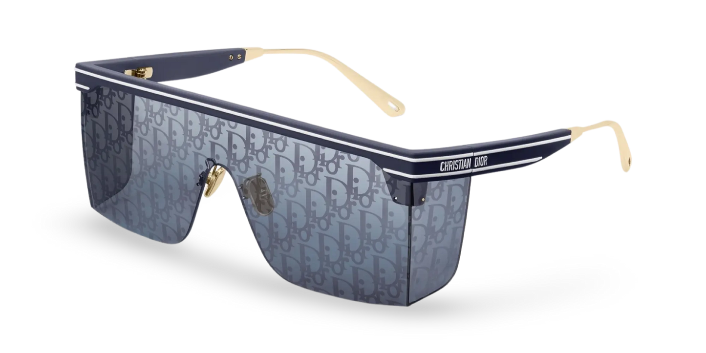 Dior Occhiali Da Sole a Mascherina Dior Oblique blu