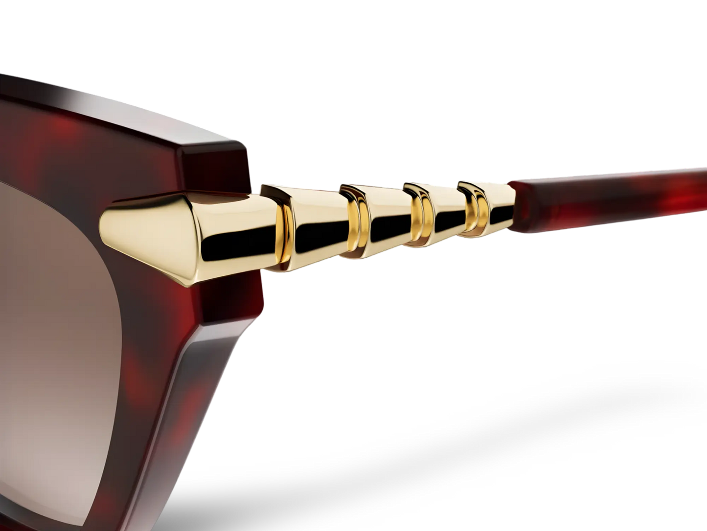 BVLGARI Occhiali Da Sole a Farfalla Marroni Effetto Tartarugato