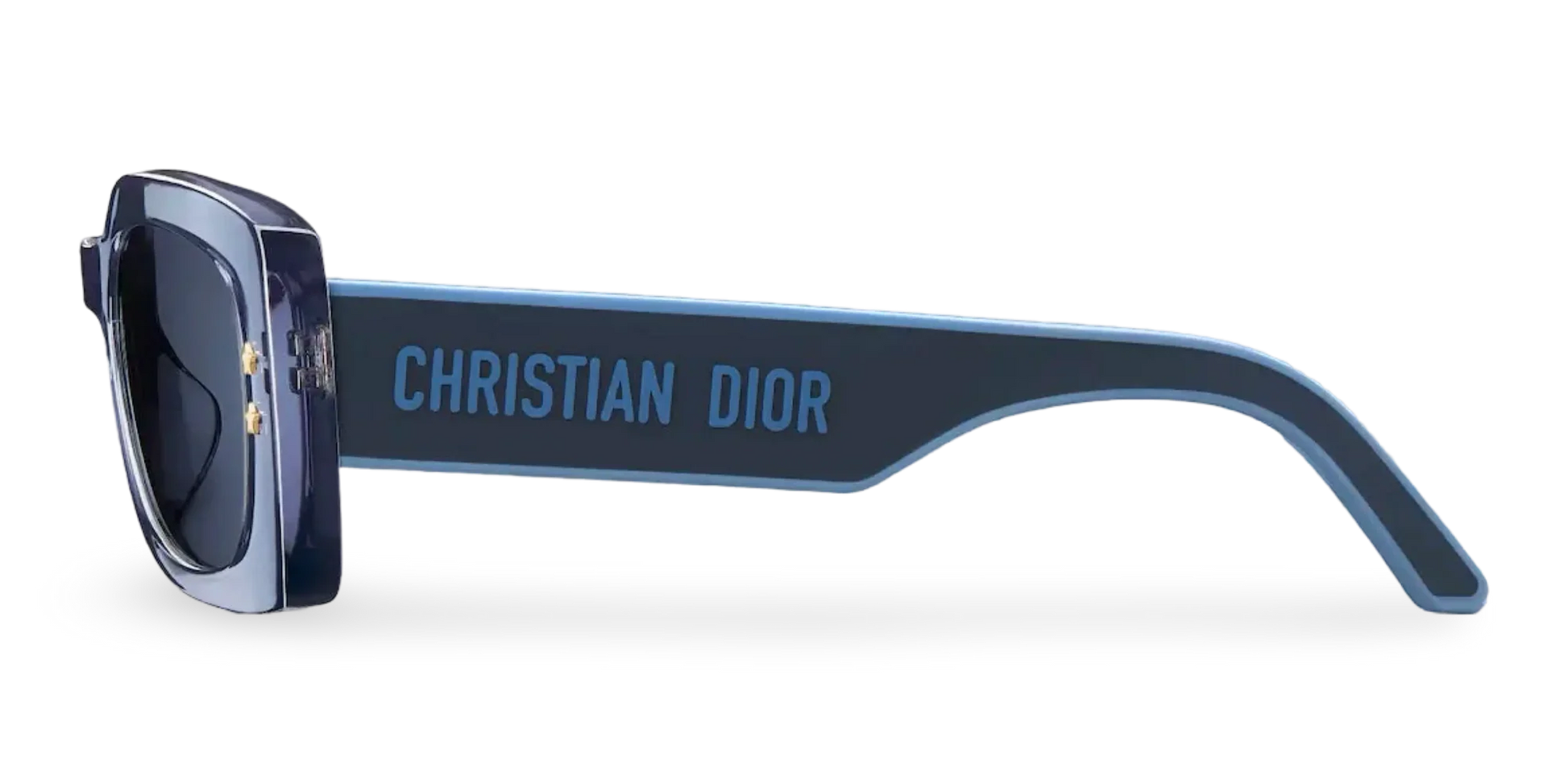 Dior Occhiali Da Sole Rettangolari Blu Trasparente