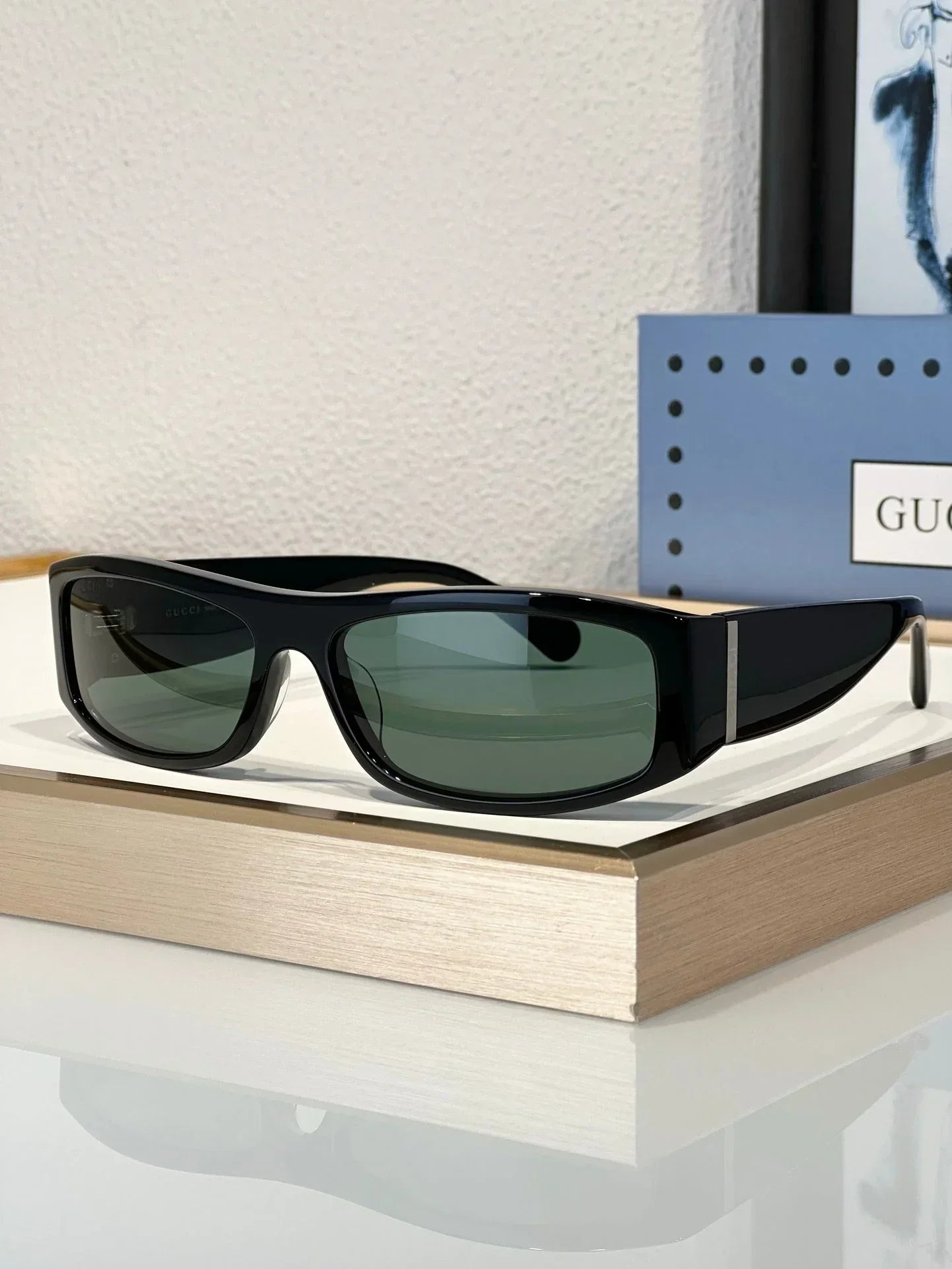 Gucci Men's GG1492S Plastic Rectangle Sunglasses