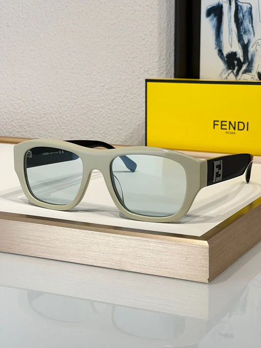 FENDI Men's FF Logo Rectangle Sunglasses