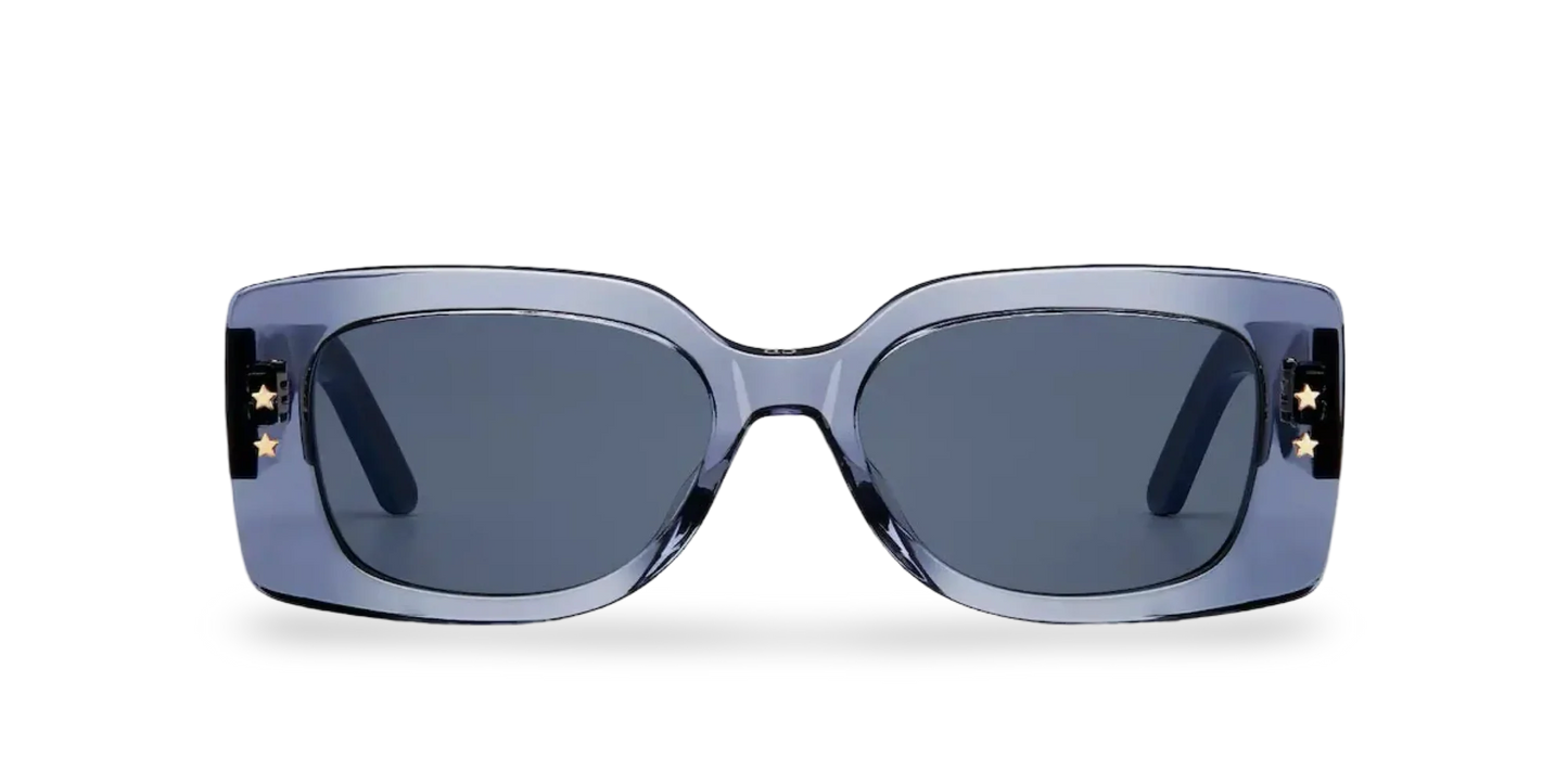 Dior Occhiali Da Sole Rettangolari Blu Trasparente