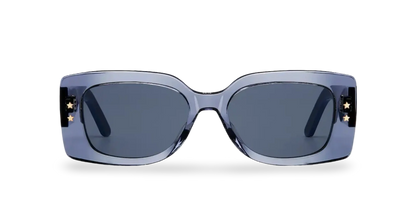 Dior Occhiali Da Sole Rettangolari Blu Trasparente