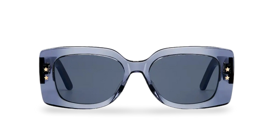 Dior Occhiali Da Sole Rettangolari Blu Trasparente
