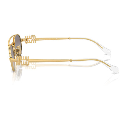 Miu Miu MU54ZS Oval Gold-Black Frame 53mm Women's Sunglasses