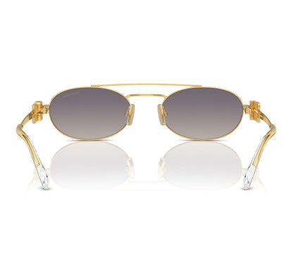 Miu Miu MU54ZS Oval Gold-Black Frame 53mm Women's Sunglasses
