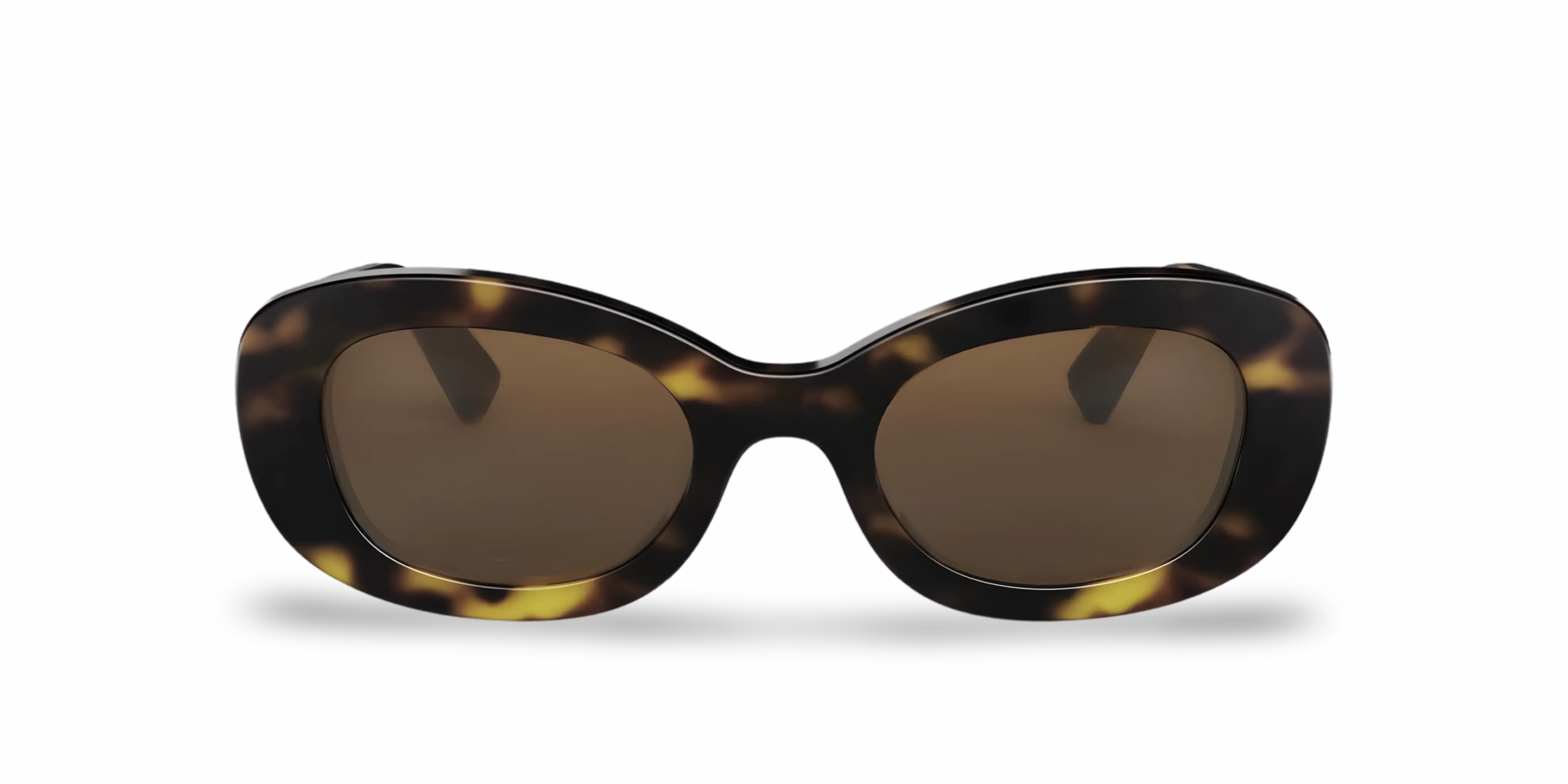 BVLGARI Occhiali Da Sole Ovali Marroni Effetto Tartarugato