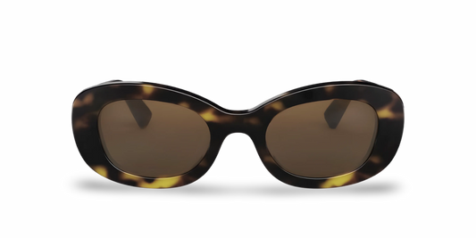 BVLGARI Occhiali Da Sole Ovali Marroni Effetto Tartarugato
