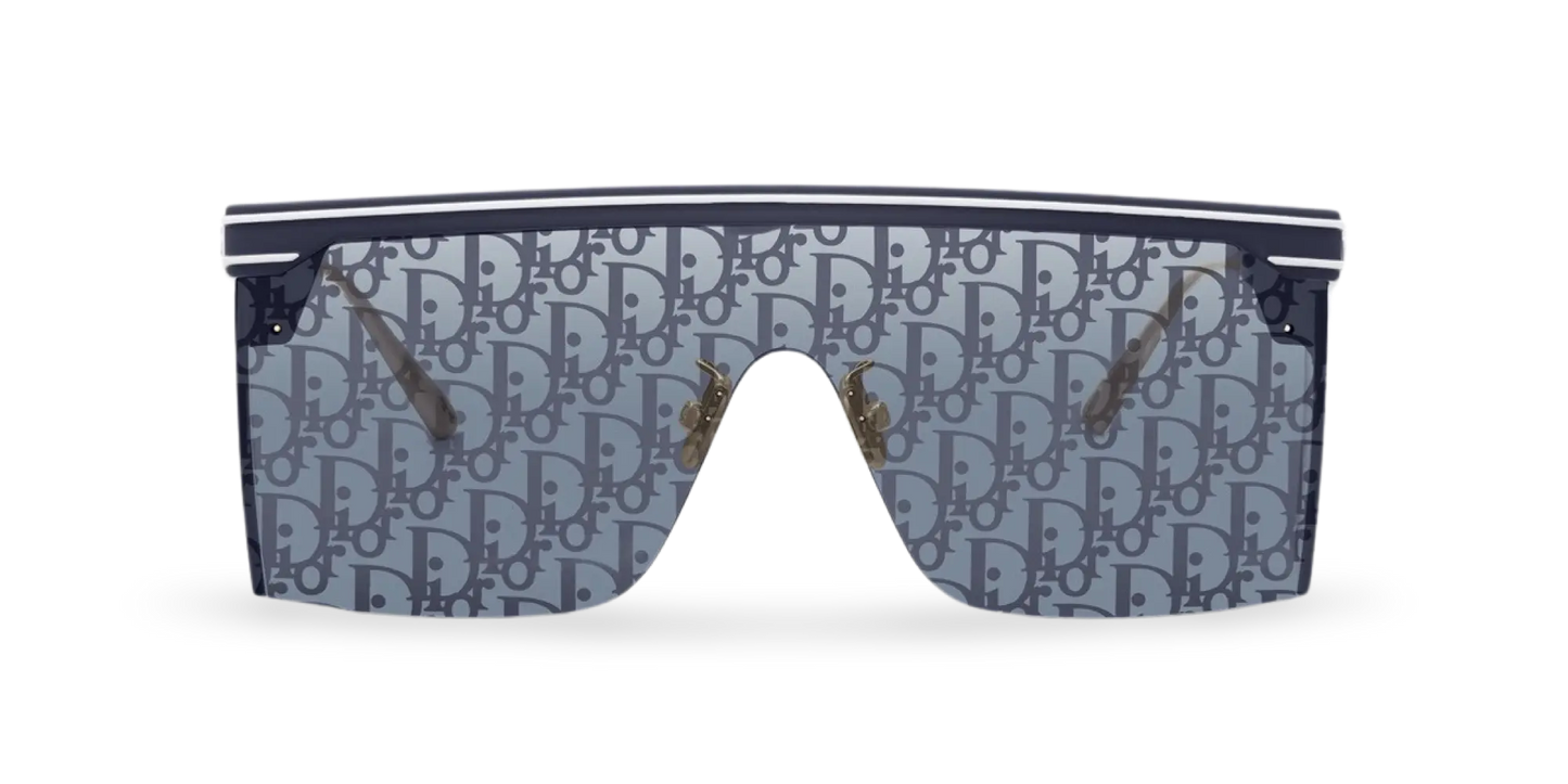 Dior Occhiali Da Sole a Mascherina Dior Oblique blu