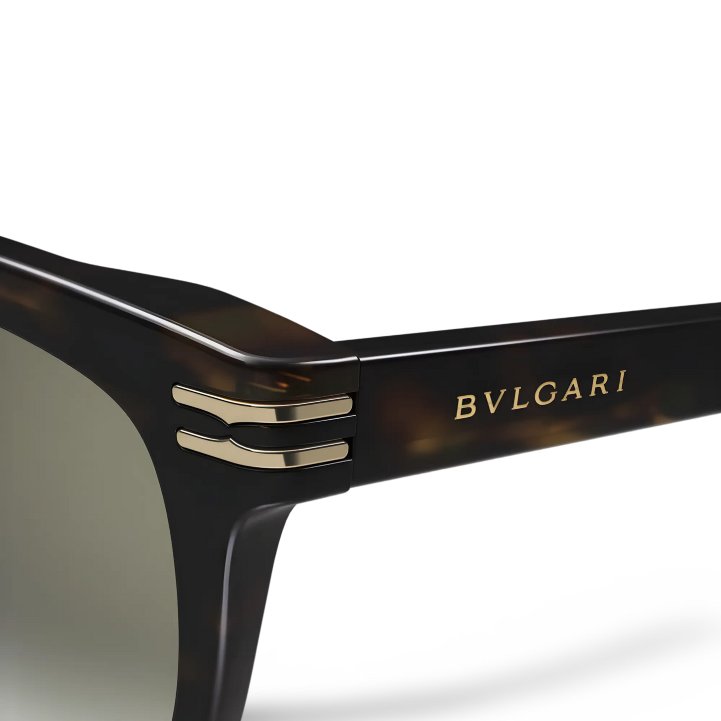 BVLGARI Occhiali Da Sole a Farfalla Marroni Effetto Tartarugato