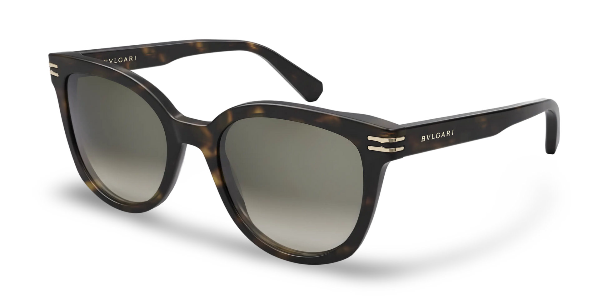 BVLGARI Occhiali Da Sole a Farfalla Marroni Effetto Tartarugato