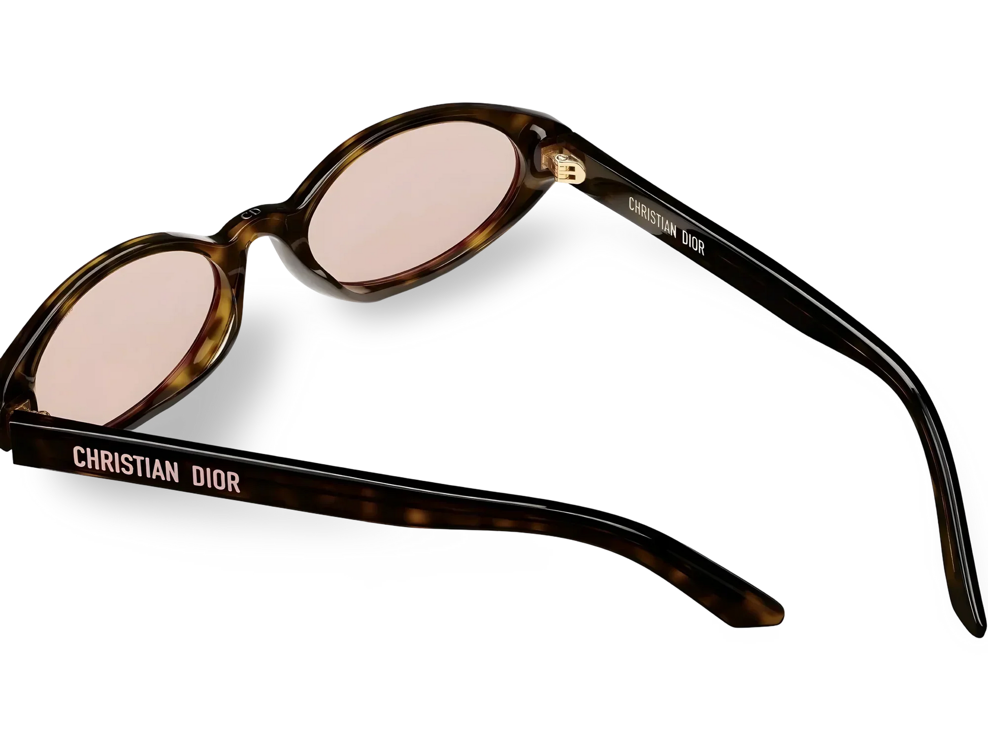 Dior Occhiali Da Sole Ovali Marroni Effetto Tartatugato