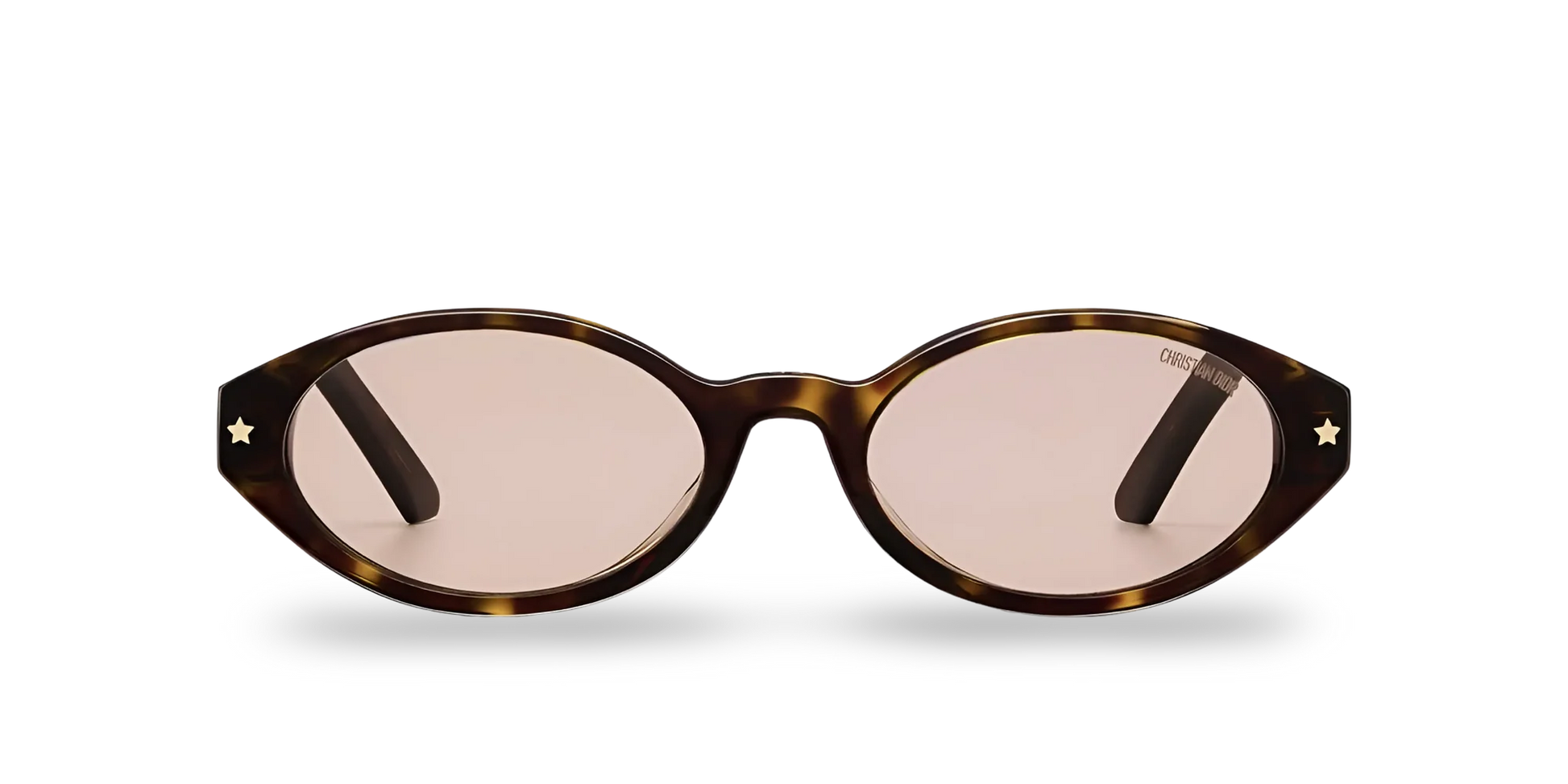 Dior Occhiali Da Sole Ovali Marroni Effetto Tartatugato