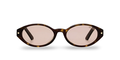 Dior Occhiali Da Sole Ovali Marroni Effetto Tartatugato