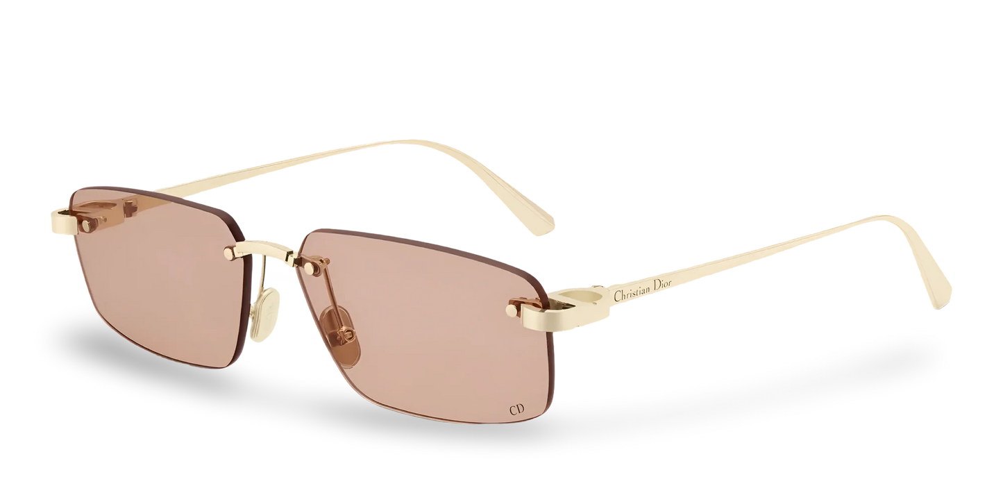 Dior Occhiali Da Sole Rettangolari Rosa Cipria
