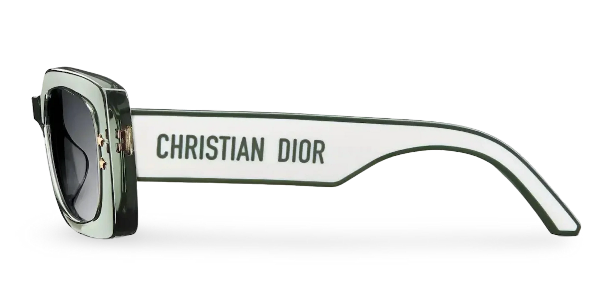 Dior Occhiali Da Sole Rettangolari Verde Trasparente