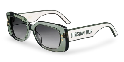 Dior Occhiali Da Sole Rettangolari Verde Trasparente