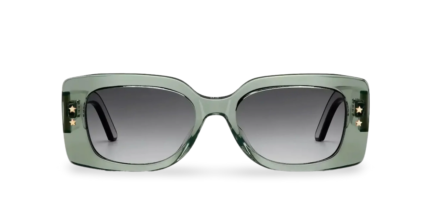 Dior Occhiali Da Sole Rettangolari Verde Trasparente