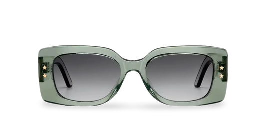 Dior Occhiali Da Sole Rettangolari Verde Trasparente