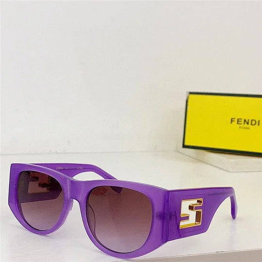 Fendi BAGUETTE FE 40109 I 01A Oval Sunglasses Women's
