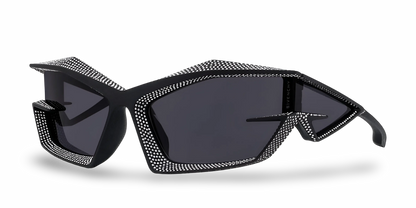 GIVENCHY Occhiali Da Sole Geometrico Nero Con Strass