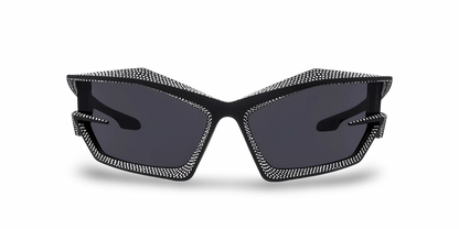 GIVENCHY Occhiali Da Sole Geometrico Nero Con Strass