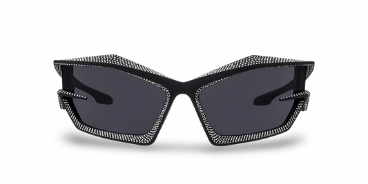 GIVENCHY Occhiali Da Sole Geometrico Nero Con Strass