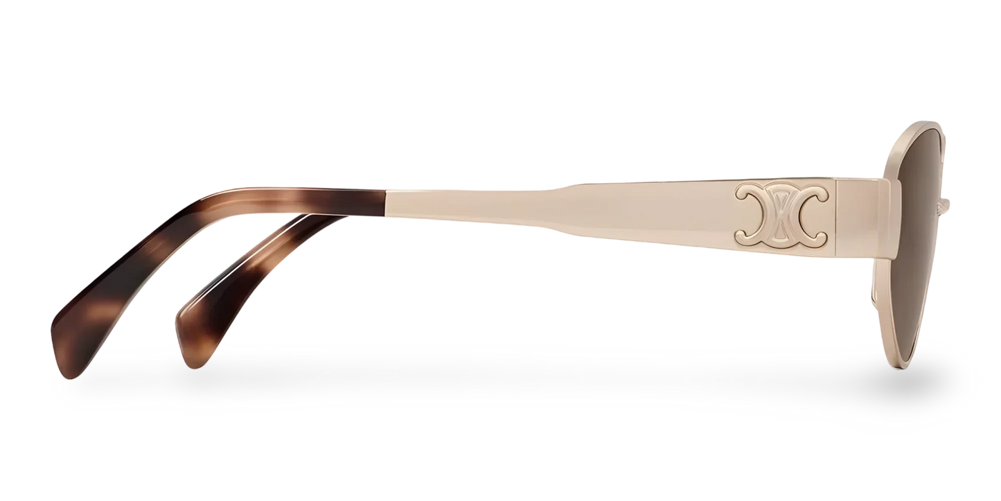 Celine Occhiali Da Sole Ovali Oro Rosa
