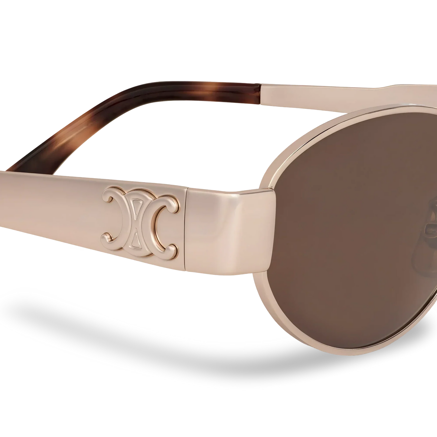 Celine Occhiali Da Sole Ovali Oro Rosa
