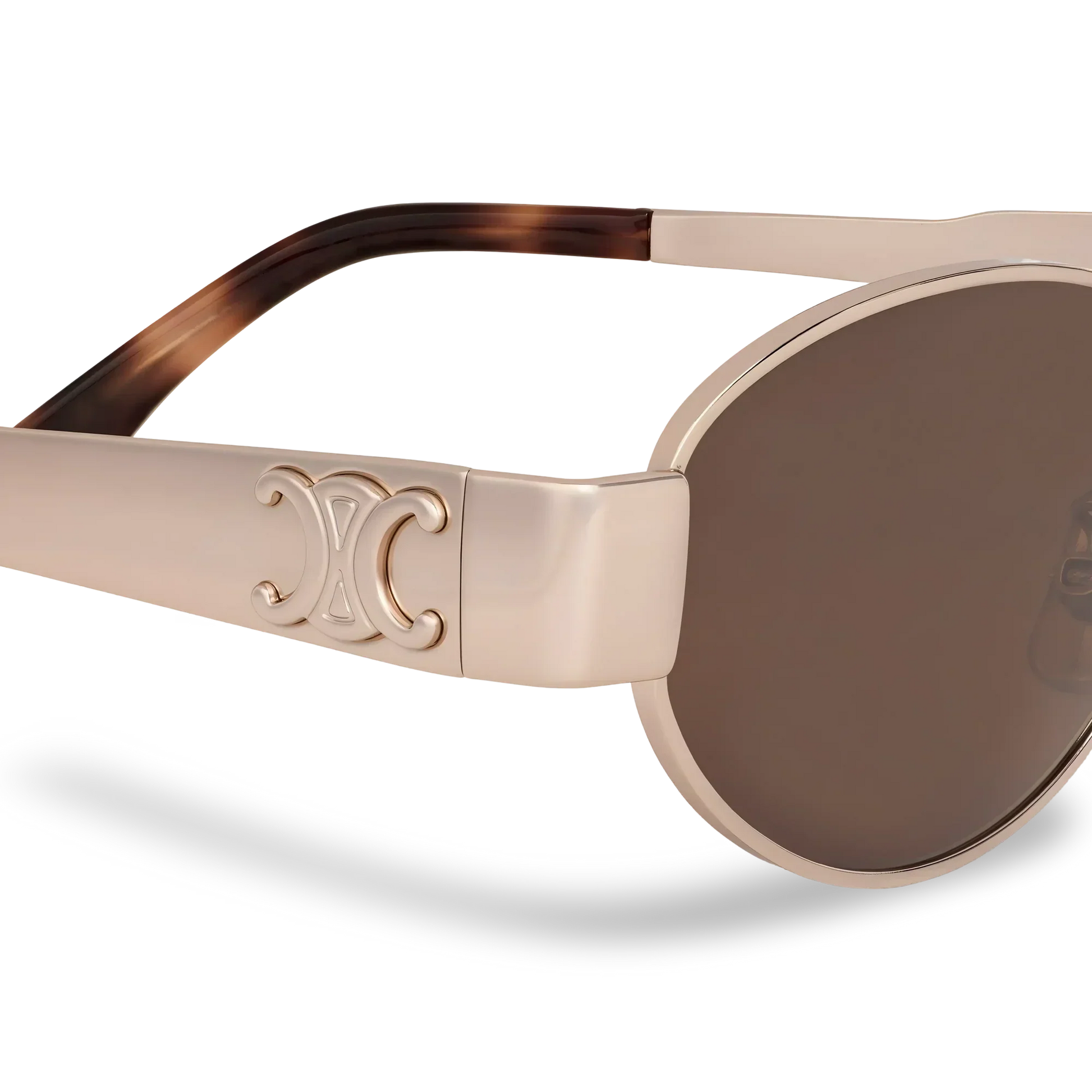Celine Occhiali Da Sole Ovali Oro Rosa