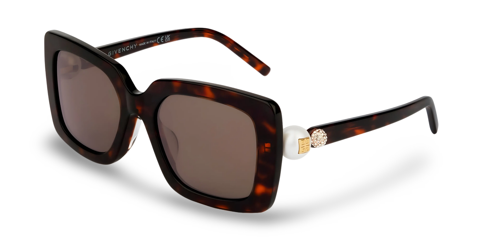 GIVENCHY Occhiali Da Sole Squadrati Marrone Effetto Tartatugato