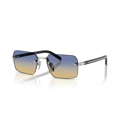 Prada PR D55S - 1BC50E Argento | Occhiale Da Sole Uomo