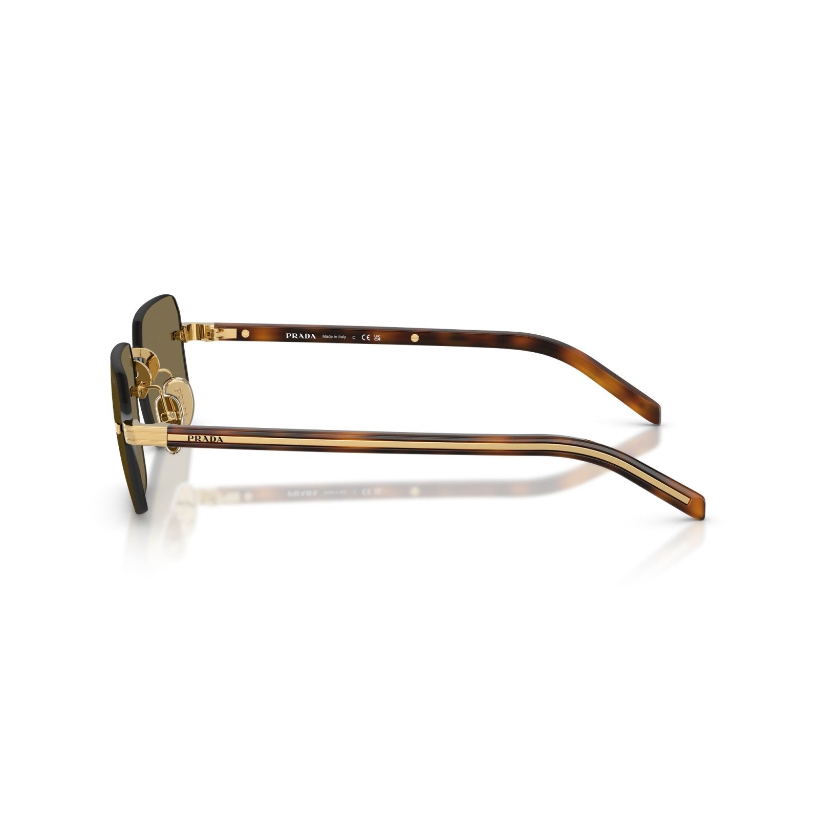 Prada PR D55S - 5AK90F Oro | Occhiale Da Sole Uomo