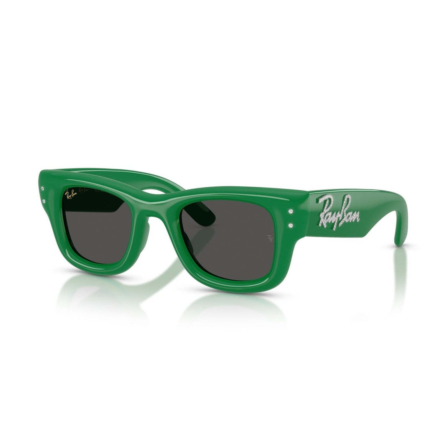 Ray-Ban RB 4940B Wayfarer Puffer 685987 Verde E Strass | Occhiale Da Sole Unisex