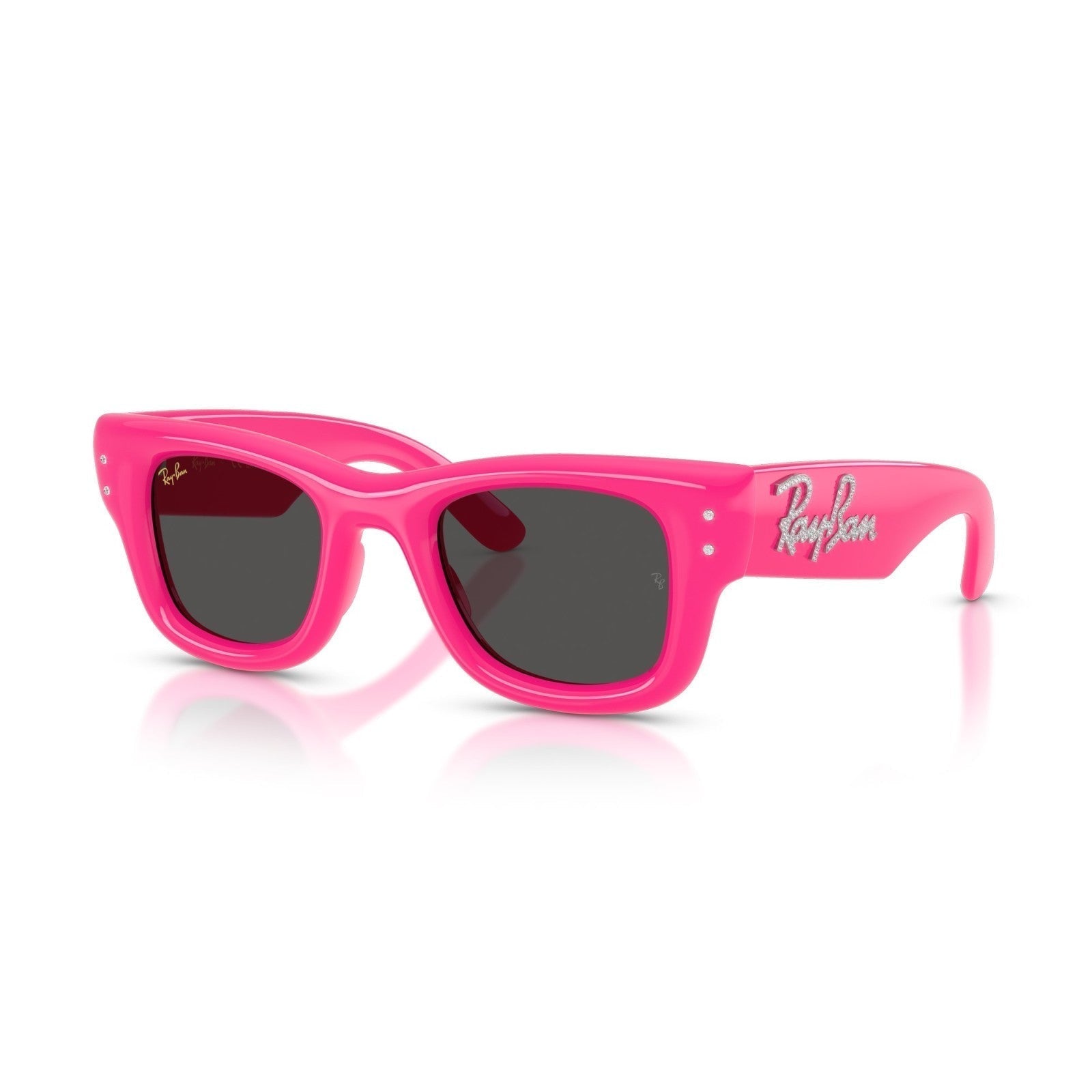 Ray-Ban RB 4940B Wayfarer Puffer 686287 Rosa E Strass | Occhiale Da Sole Unisex