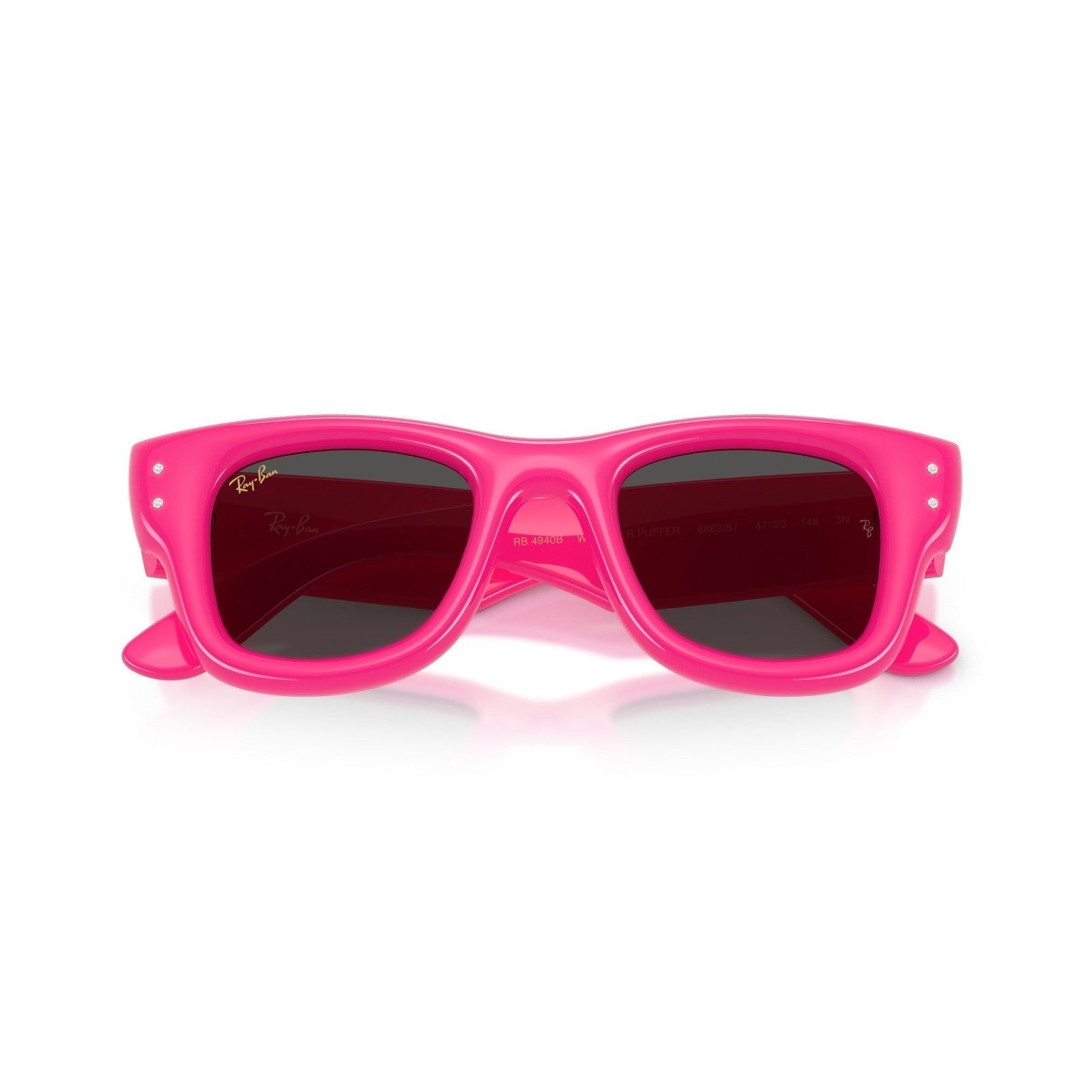 Ray-Ban RB 4940B Wayfarer Puffer 686287 Rosa E Strass | Occhiale Da Sole Unisex