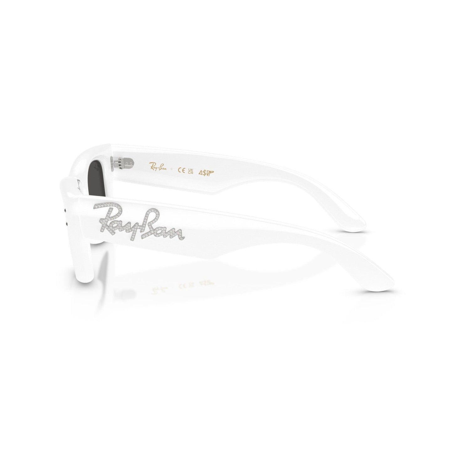 Ray-Ban RB 4940B Wayfarer Puffer 686387 Bianco E Strass | Occhiale Da Sole Unisex