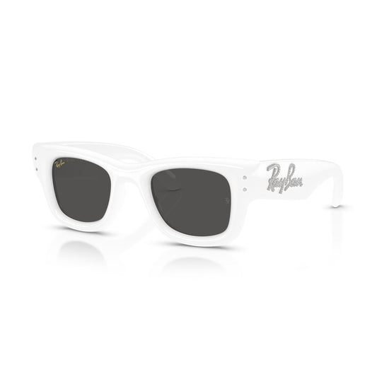 Ray-Ban RB 4940B Wayfarer Puffer 686387 Bianco E Strass | Occhiale Da Sole Unisex