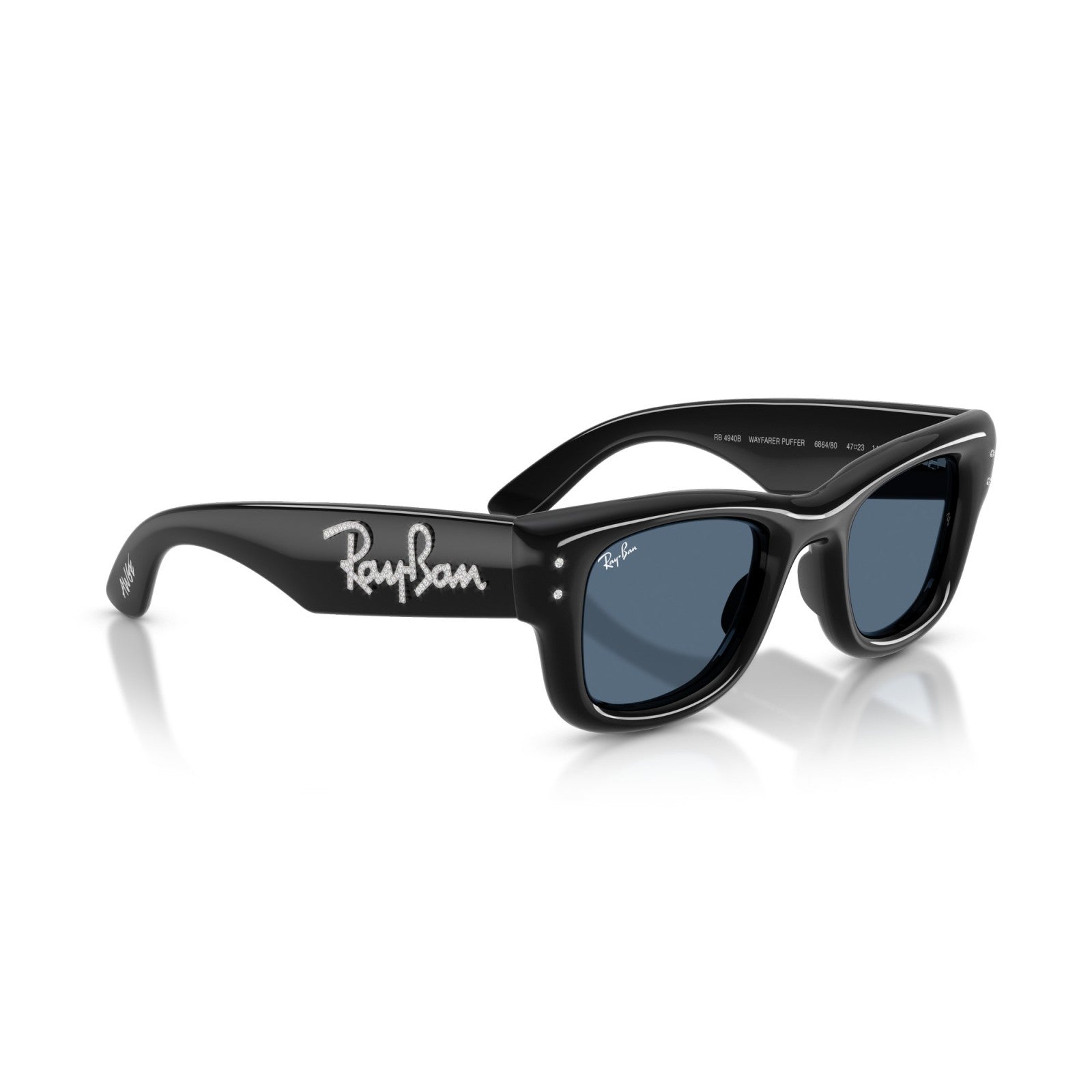 Ray-Ban RB 4940B Wayfarer Puffer 686480 Nero | Occhiale Da Sole Unisex