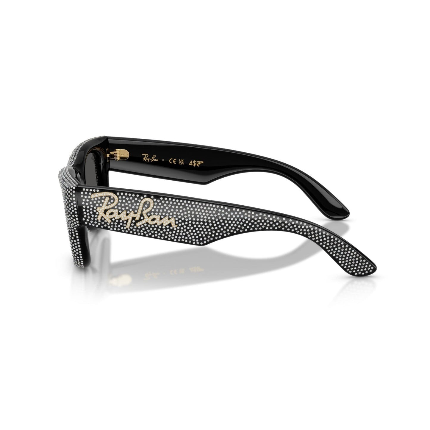 Ray-Ban RB 4940BP Wayfarer Puffer 686587 Pavé Nero E Strass | Occhiale Da Sole Unisex