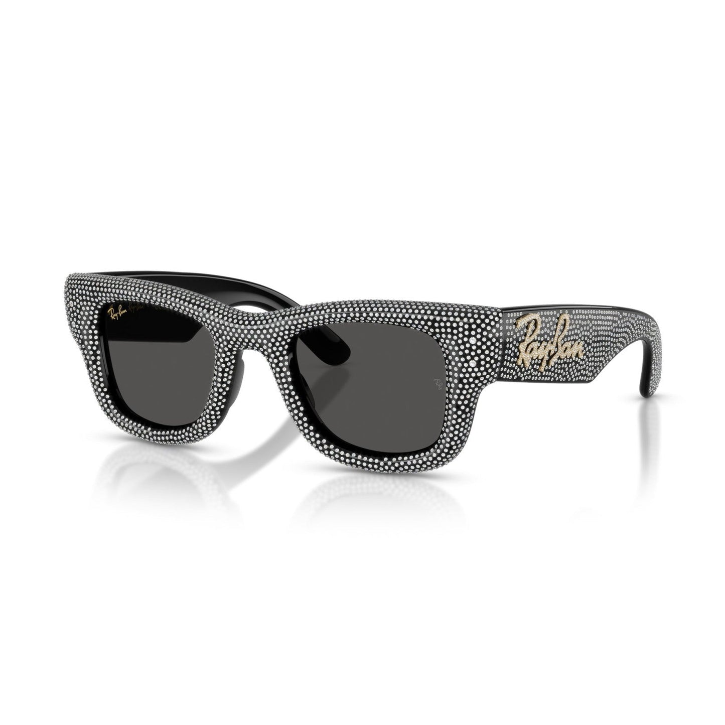 Ray-Ban RB 4940BP Wayfarer Puffer 686587 Pavé Nero E Strass | Occhiale Da Sole Unisex