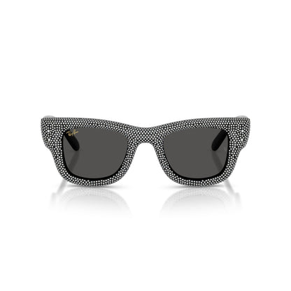 Ray-Ban RB 4940BP Wayfarer Puffer 686587 Pavé Nero E Strass | Occhiale Da Sole Unisex