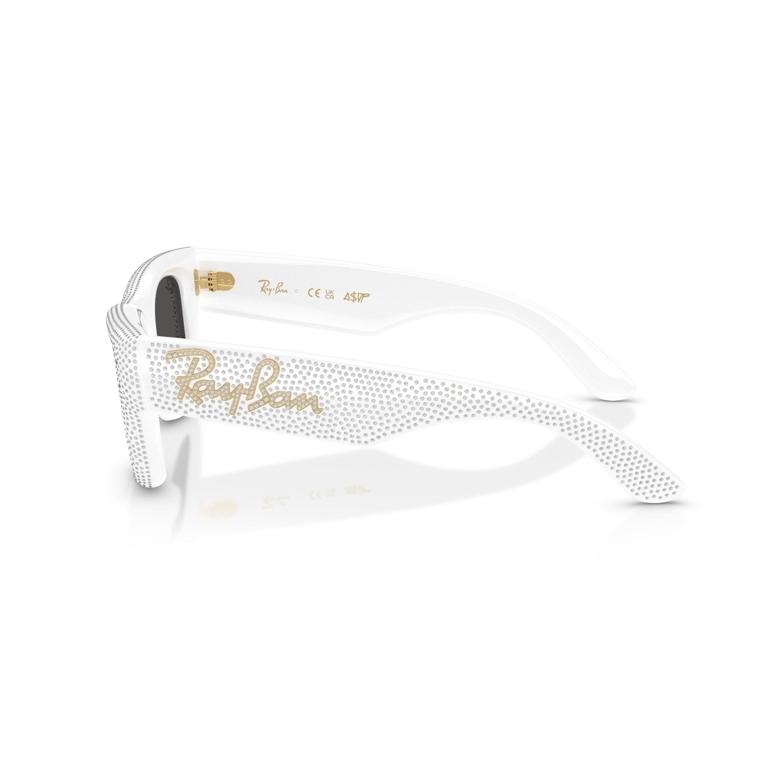 Ray-Ban RB 4940BP Wayfarer Puffer 686687 Pavé Bianco E Strass | Occhiale Da Sole Unisex