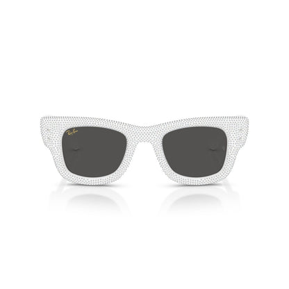 Ray-Ban RB 4940BP Wayfarer Puffer 686687 Pavé Bianco E Strass | Occhiale Da Sole Unisex