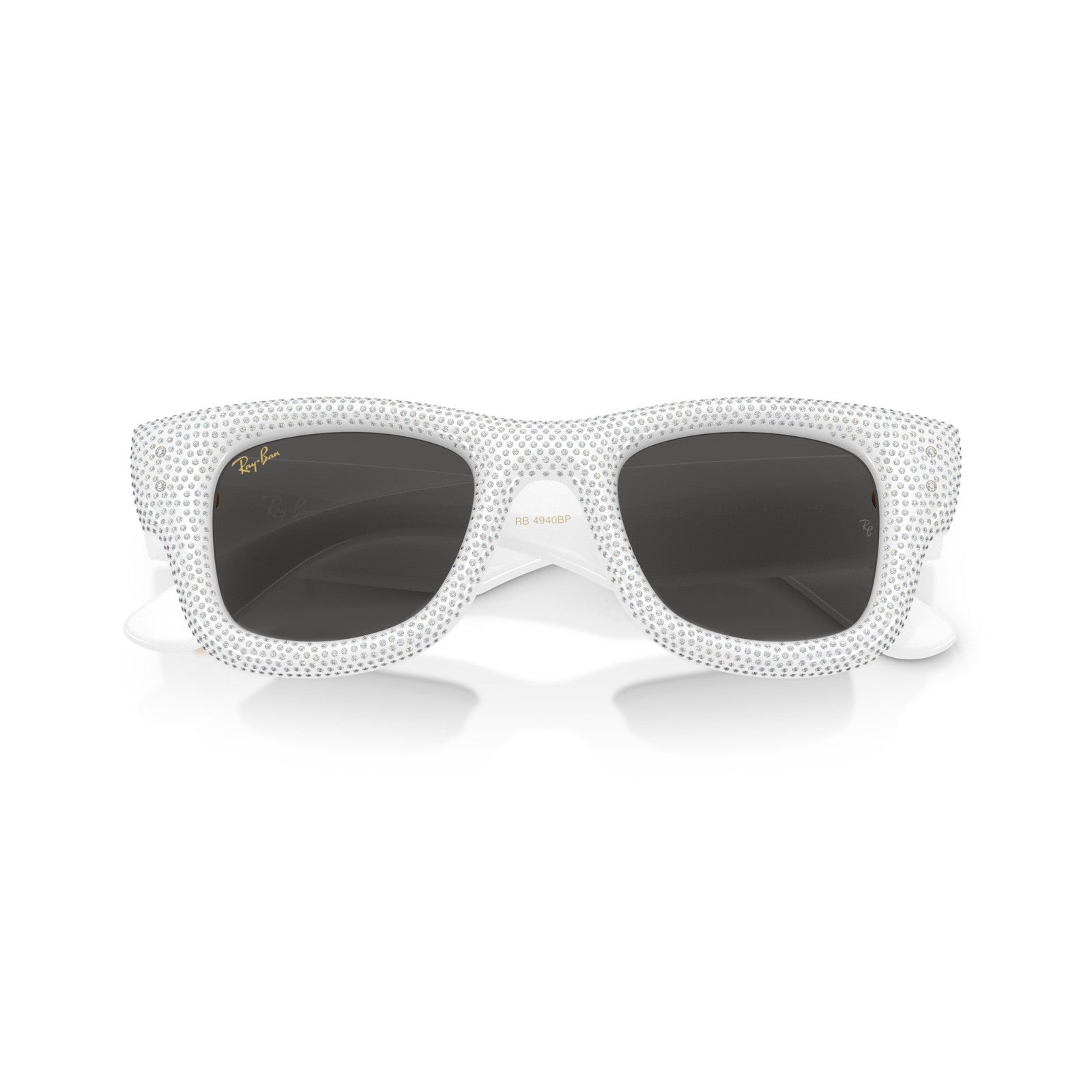 Ray-Ban RB 4940BP Wayfarer Puffer 686687 Pavé Bianco E Strass | Occhiale Da Sole Unisex