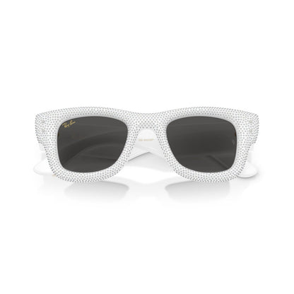 Ray-Ban RB 4940BP Wayfarer Puffer 686687 Pavé Bianco E Strass | Occhiale Da Sole Unisex