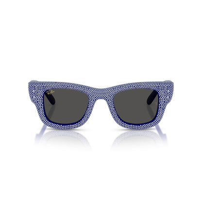 Ray-Ban RB 4940BP Wayfarer Puffer 686787 Pavé Blu E Strass | Occhiale Da Sole Unisex