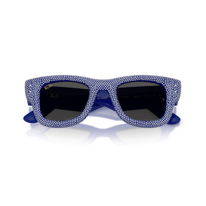 Ray-Ban RB 4940BP Wayfarer Puffer 686787 Pavé Blu E Strass | Occhiale Da Sole Unisex