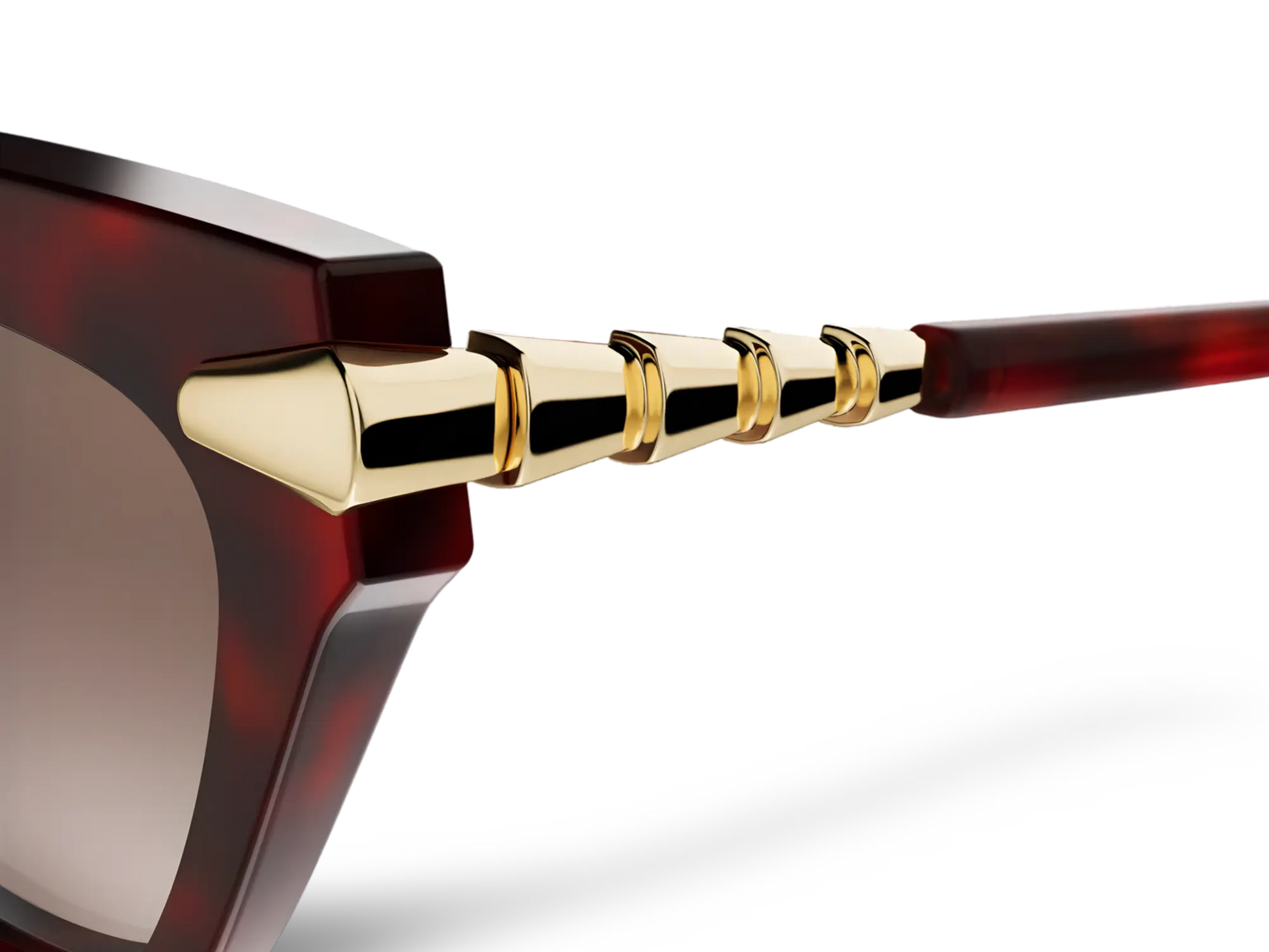 BVLGARI  Occhiali Da Sole a Farfalla Marroni Effetto Tartarugato