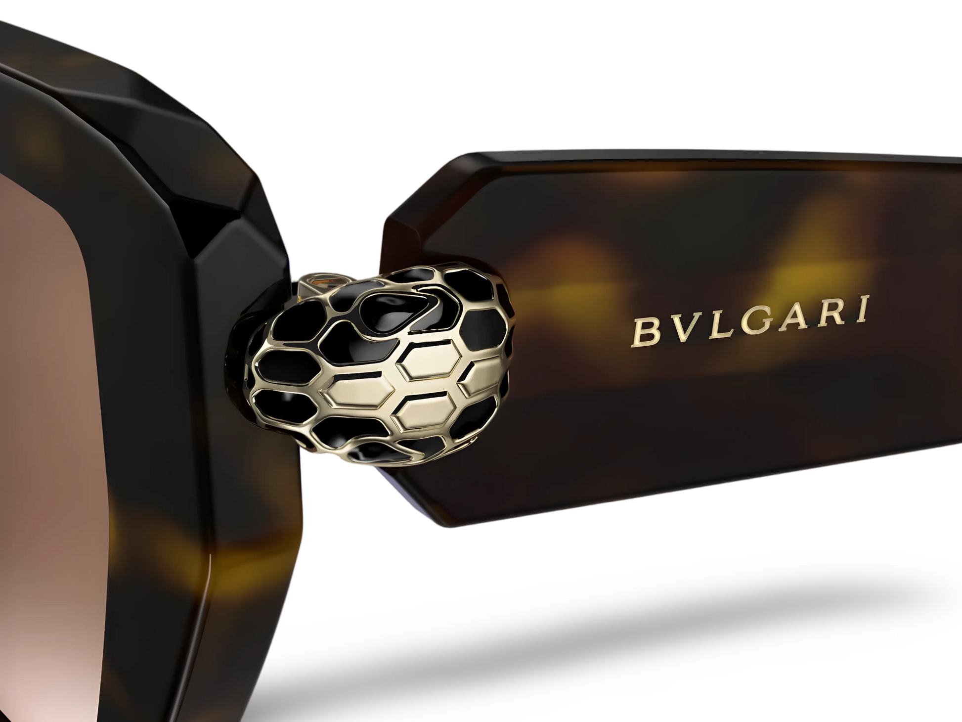 BVLGARI Occhiali Da Sole a Farfalla Marroni Effetto Tartarugato